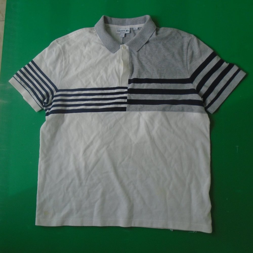 Lacoste men's Polo Shirt Size 7 (XXL) White/Grey